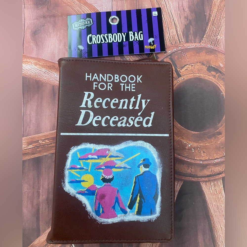 Beetlejuice Handbook for the Recently Deceased Book Crossbody Purse Bag